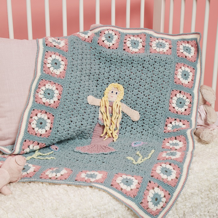 crochet mermaid blanket free pattern
