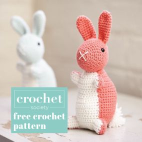 free crochet pattern vintage bunny square