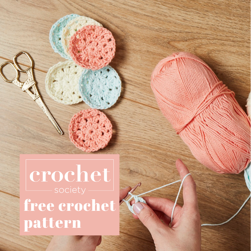 free makeup pad crochet pattern square
